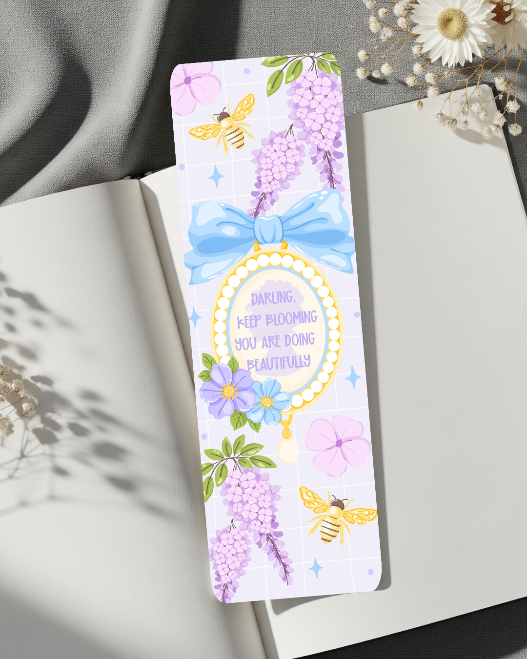 Darling, Keep Blooming Bookmark Duo.