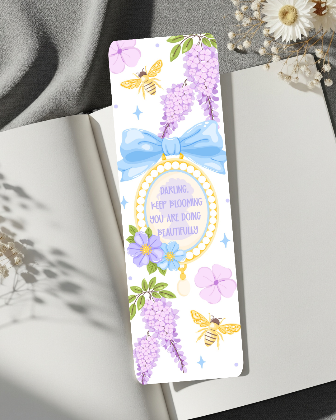 Darling, Keep Blooming Bookmark Duo.